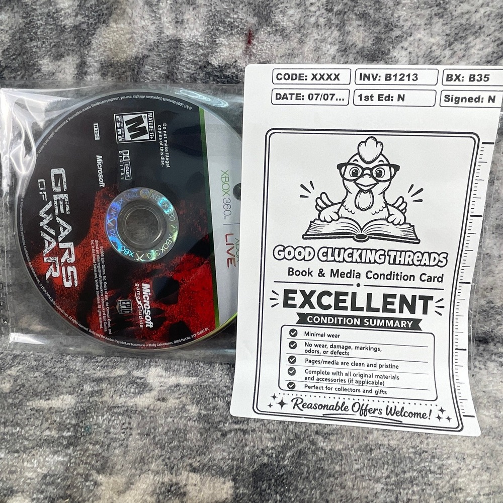 Gears of War Xbox 360 Microsoft Epic Games 2006 Third Person Shooter Disc Only